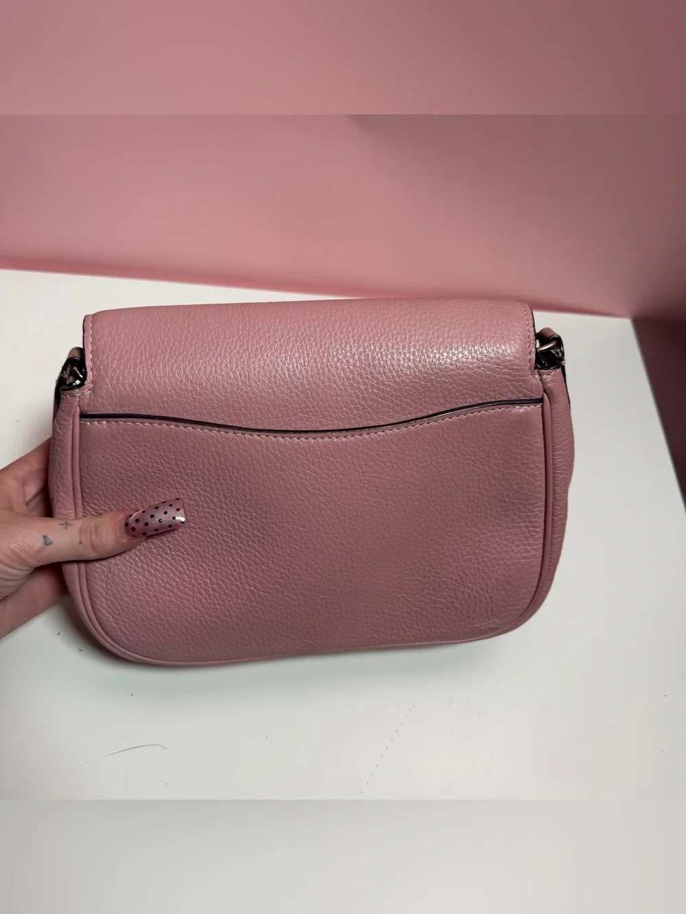 Pink Mauve Coach Lucy crossbody bag purse
